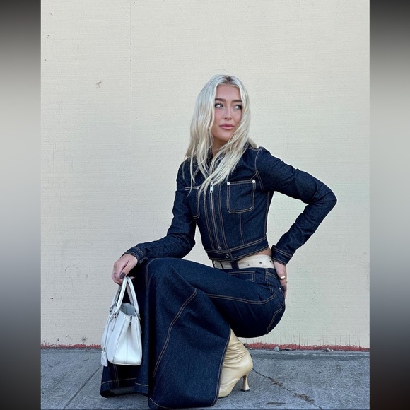 NWT HELSA DENIM MAXI SKIRT in INDIGO - 26 - Picture 2 of 12